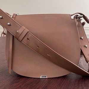 AllSaints Captain Round Leather Crossbody Bag